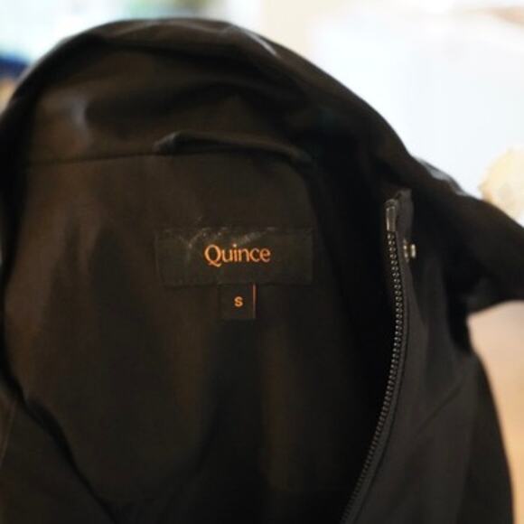 Women’s Quince Weatherproof Trench Raincoat True Black Size Small - Picture 8 of 9